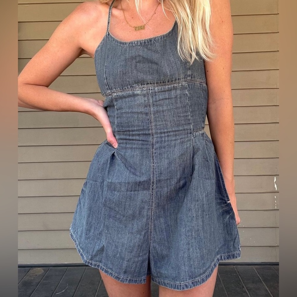 Denim romper